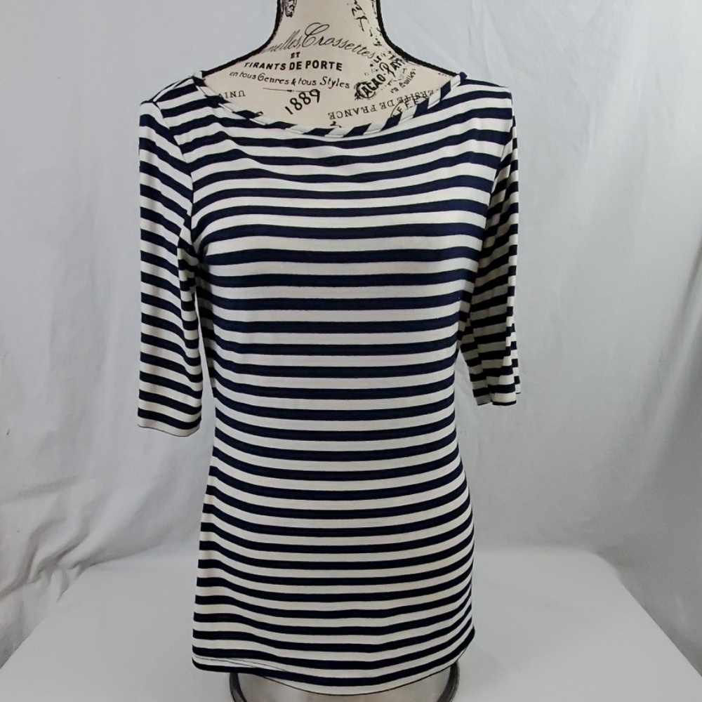 Green Envelope Los Angeles Striped Top Medium